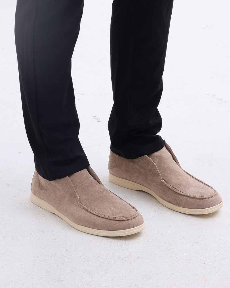 Mocasines de ante de caña alta