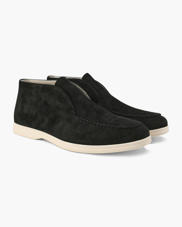 Mocasines de ante de caña alta