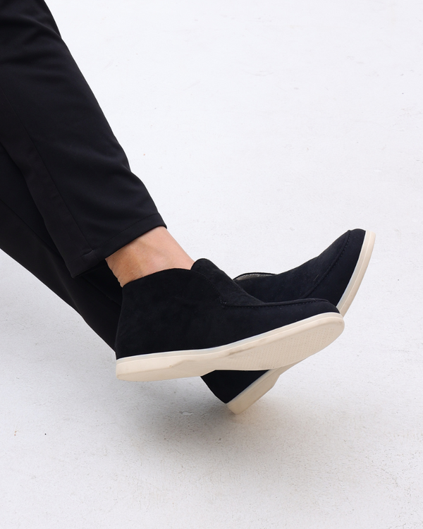 Mocasines de ante de caña alta