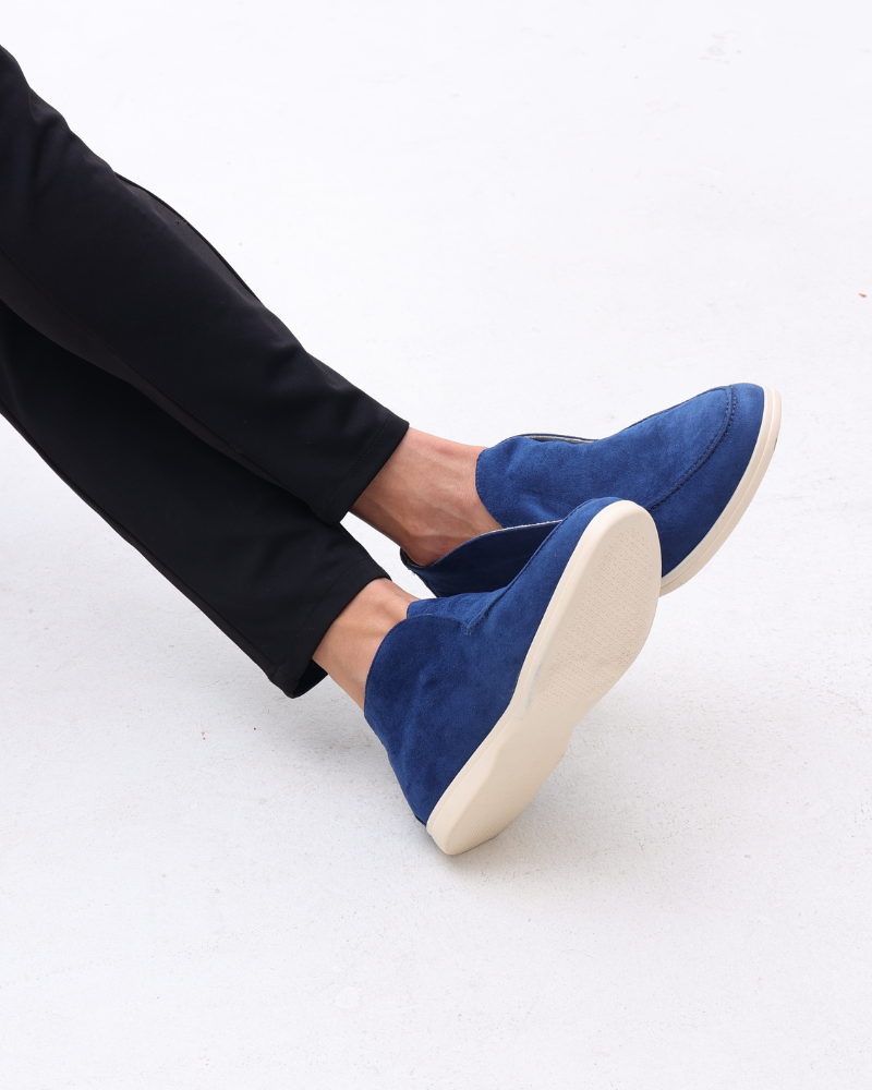 Mocasines de ante de caña alta
