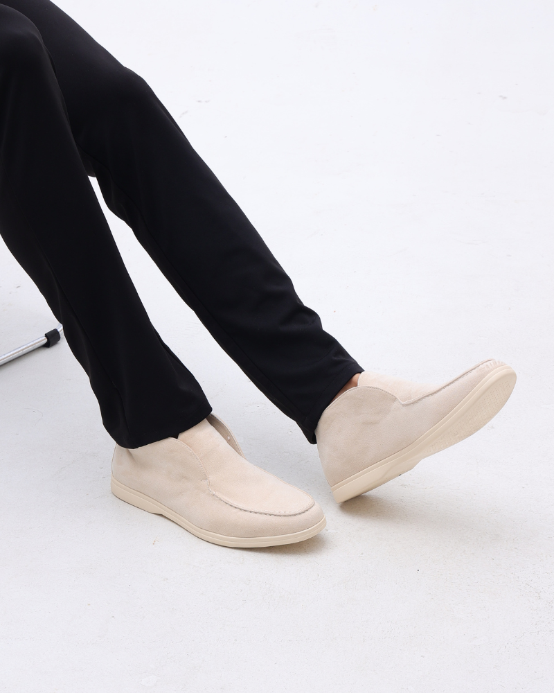Mocasines de ante de caña alta