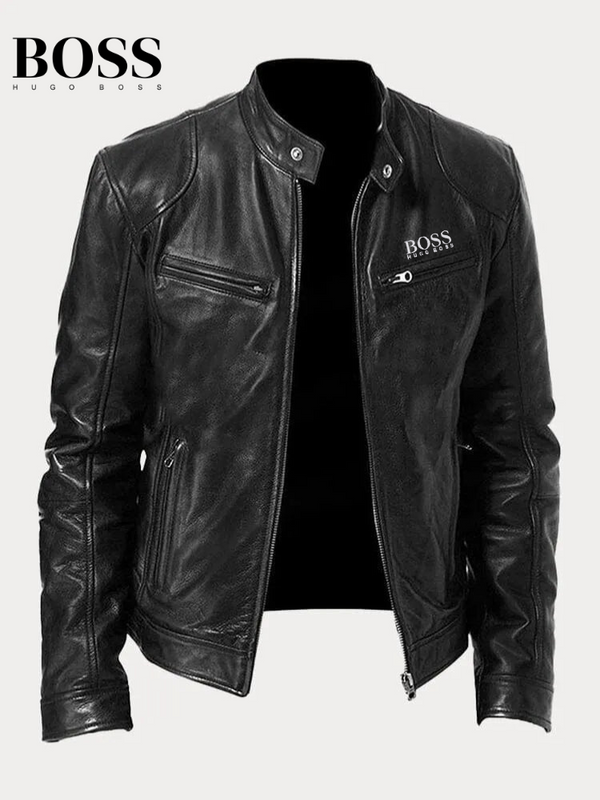 Chaqueta casual de piel sintética