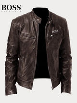 Chaqueta casual de piel sintética