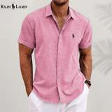 Camisa clásica de lino y algodón