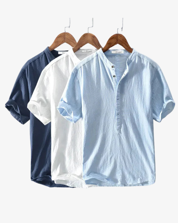Camisa de lino de verano – Estilo premium para hombre 