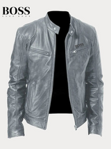 Chaqueta casual de piel sintética
