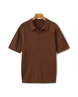 Polo de punto acanalado premium
