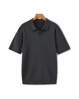 Polo de punto acanalado premium