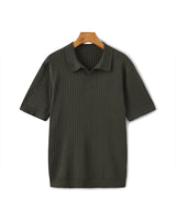 Polo de punto acanalado premium