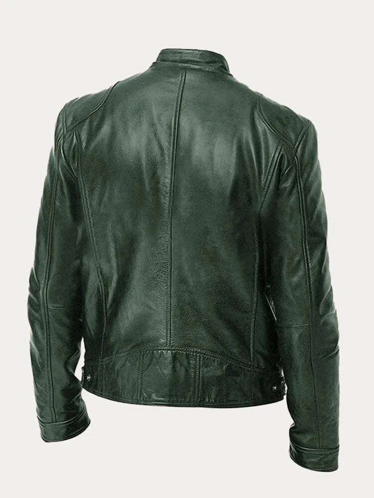 Chaqueta casual de piel sintética