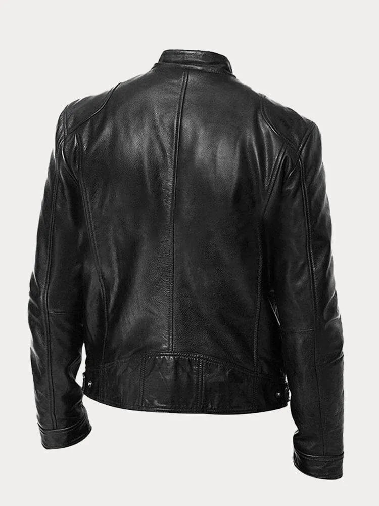 Chaqueta casual de piel sintética