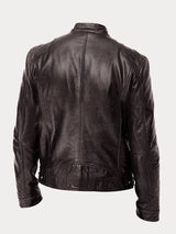 Chaqueta casual de piel sintética