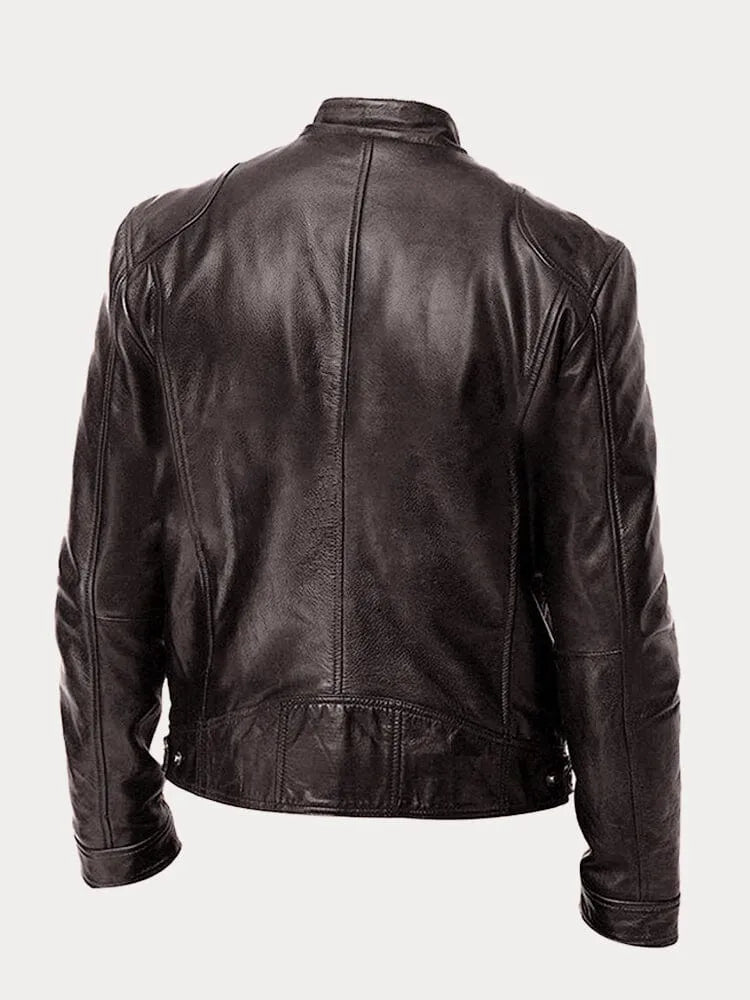 Chaqueta casual de piel sintética