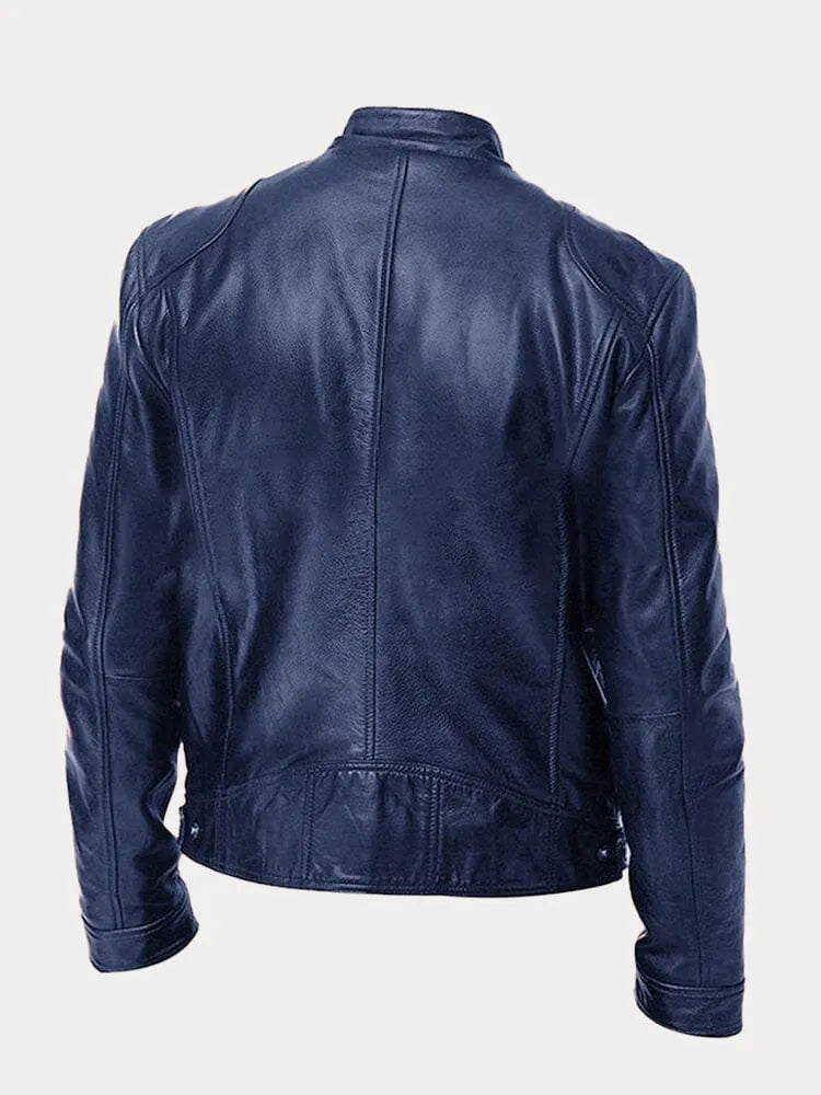 Chaqueta casual de piel sintética