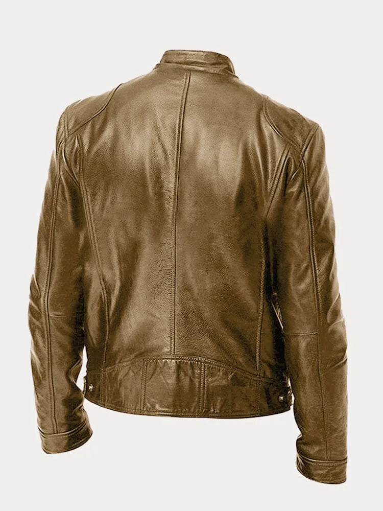 Chaqueta casual de piel sintética