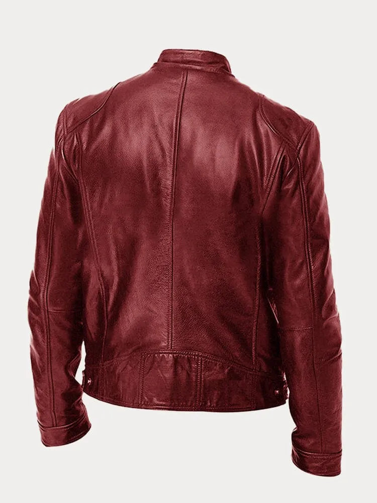 Chaqueta casual de piel sintética